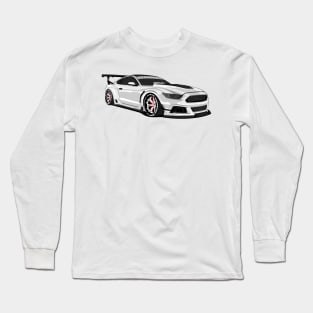 MUSTANG WIDEBODY WHITE Long Sleeve T-Shirt